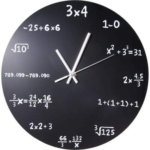 LUDA Wall Clock Acrylic Mathematical Formula Clocks Living Room Office Home Diy Decorations Wall Clock Modern Design