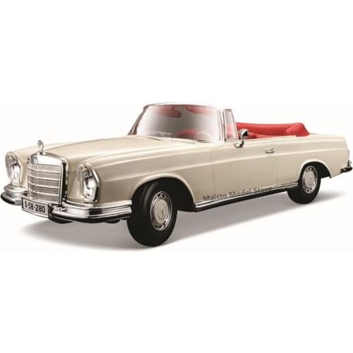 Maisto 1:18 1967 Mercedes-BENZ 280SE Preminer editionHighly-detailed die-cast precision model car Model collection gift
