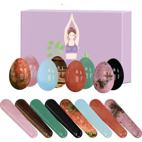 Yoni Egg Massage Stick Jade Eggs Women Kegel Exerciser Jade Massager Vaginal Muscles Tightening Ball Crystal Kegel Eggs