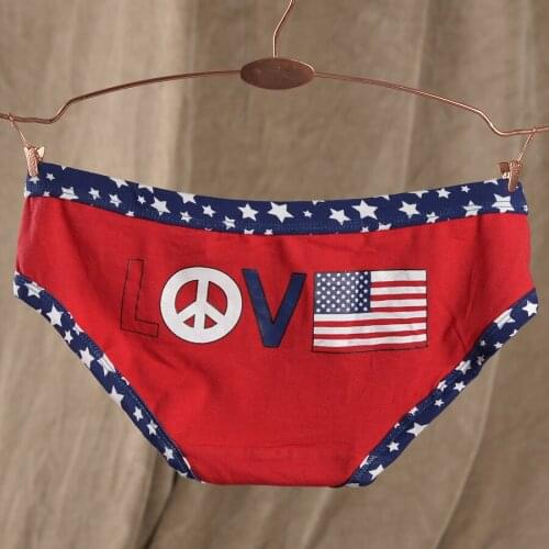 Fashion student cotton comfortable panties cartoon stripe 100% womens cotton underwear 100% cotton briefs