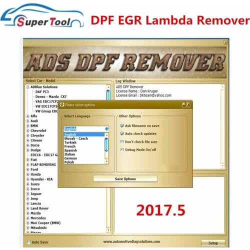 Latest DPF EGR Lambda Remover 3.0 Software Lambda Remover Full 2017.5 Version+Keygen No Taken For Kess/Ktag/Fgtech/MPPS