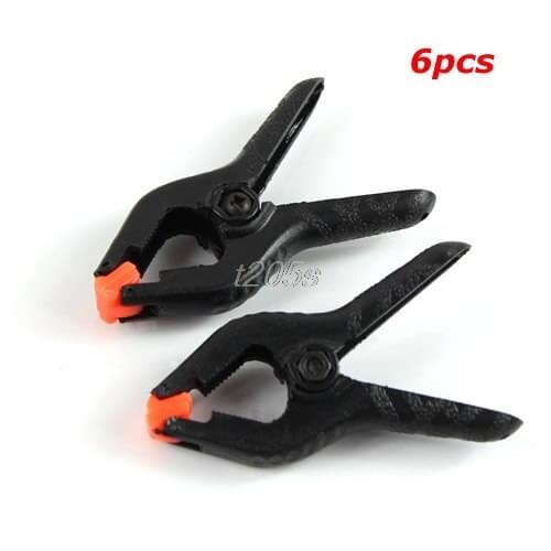 New 6 PCS Hard Plastic Micro Spring Clamps Set DIY Tools Grip Clips T18 Drop ship