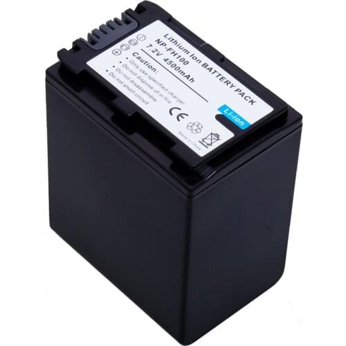 Wholesale 5pcs 4500mAh NP-FH100 NP FH100 Battery / Li-ion Batteries For SONY NP-FH70 FH50 FH30 DCR-SX40 SX40R