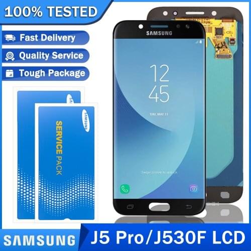 Original LCD for SAMSUNG Galaxy J5 2017 J530 J530F SM-J530F Super AMOLED Display with Frame Touch Screen Digitizer Repair Parts