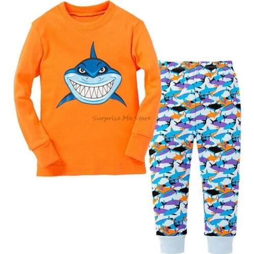 Children Christmas Pajamas Kids Shark Sleepwear Baby Animal Pyjamas Boys Girls New Year Nightwear Chilld Pijamas sets 2t-8t