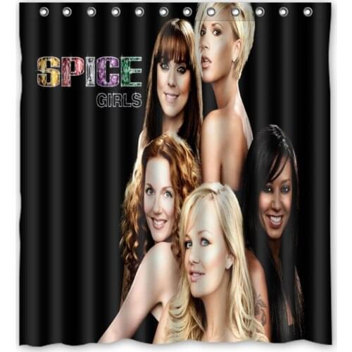 Popular Spice Girls Shower Curtain Music Star Waterproof Bathroom Curtain Polyester Fabric Bathroom Set With Shower Curtain