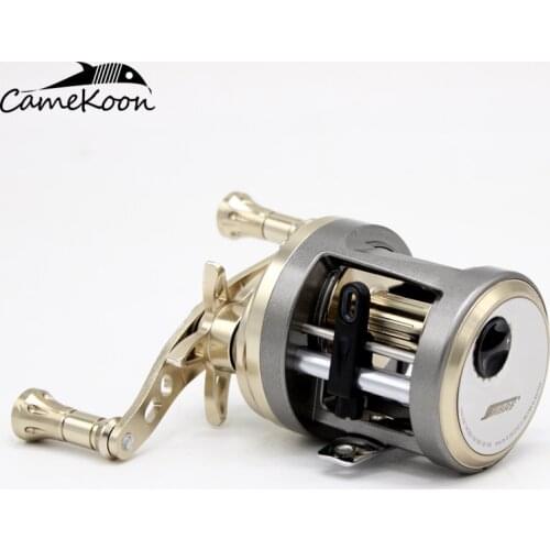 CAMEKOON Round Baitcasting Fishing Reel 8KG Max Drag 7.1:1 High Gear Ratio Right/Left Hand Baitcaster Trolling Reel