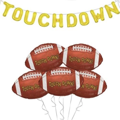 Football Balloons Party Supplies + Touchdown Balloon Banner Sports Theme Birthday Decorations for Boys or Girls | Game Day