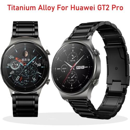 Replaceable Watchbands For HUAWEI WATCH GT 2 46/GT2 Pro/HONOR Watch Magic2 46mm GS Pro Titanium Alloy Metal Straps Band Bracelet
