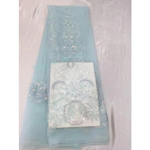 Super quality beaded Embroidered African French Lace Fabric BZL-17000 African French Net Lace