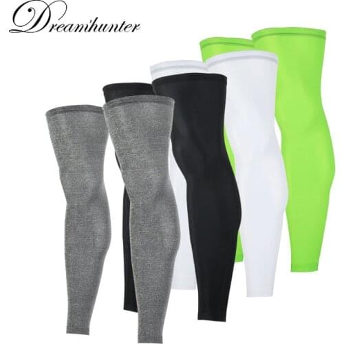 1 pair Compression Legs Warmers Lengthen Knee Pads Sleeves Brace Non-slip for Basketball Running Volleyball Cycling Gym Kneecap
