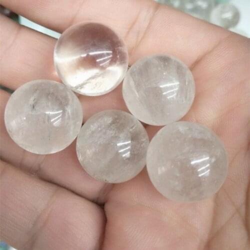 2pcs Natural Crystal Round Ball Shape 18mm 30mm Glass Ball For Massage Tools Hot Selling No HOLE Beads Collections Wholesale