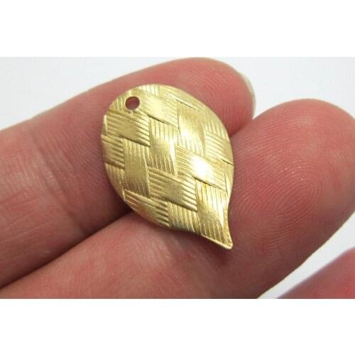 Brass leaf charms 14x21.1mm Raw brass dangle charms Earrings findings R932