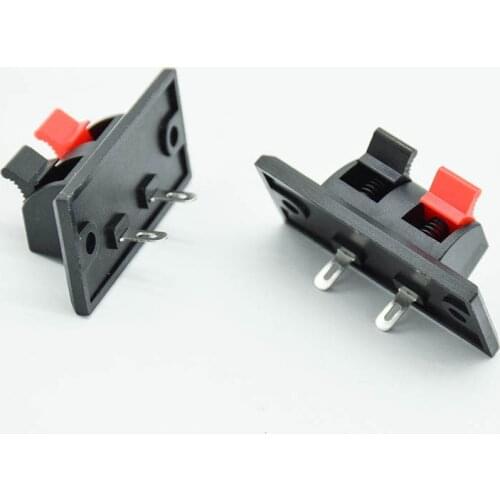 5 Pcs 2 Positions Connector Terminal Push in Jack Spring Load Audio Speaker Terminals