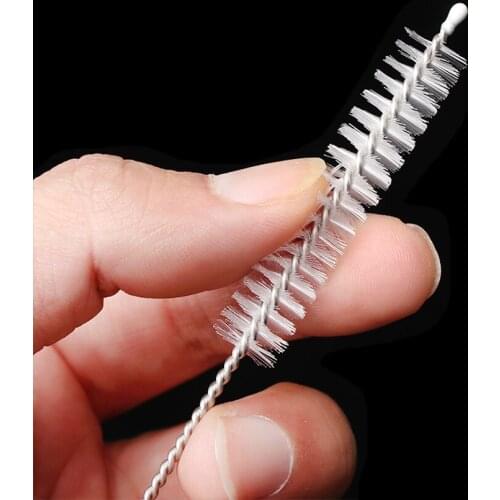 5 Pcs/Set Reusable Straw Cleaning Brushes Bottle Brush Stainless Steel Handle Spiral Soft Hair Milk Bottle Washing Tool