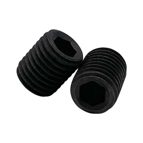 5pcs M16 flat end Allen screw hexagon socket set tight grup screws grups precision bolts alloy steel black color 16mm-50mm long