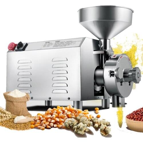 50-120kg/H Commercial Grain Flour Mill Grinder Soy Wheat Rice Sesame Chilli Powder Grinding Milling Machine