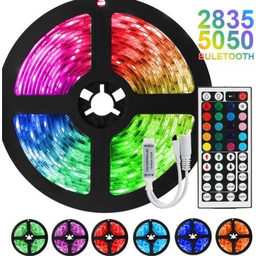 5050 Waterproof Flexible Ribbon DC12V 2835 SMD LED Light Bluetooth Wifi Tape Diode Bedroom Decoration luces RGB Strip Lights