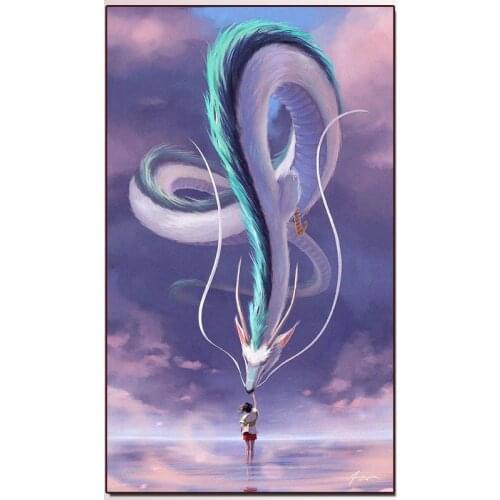 5D Full Diamond Painting Hayao Miyazaki Cross Stitch Spirited Away Rhinestone Mosaic picture Unfinished Diamond Embroidery