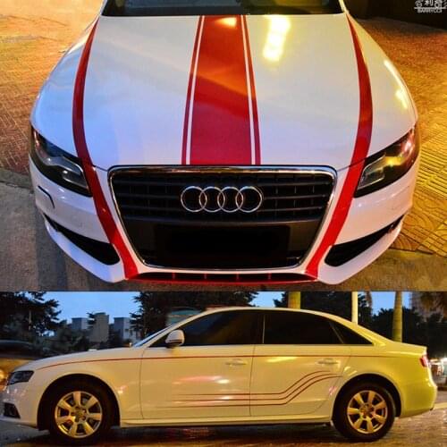 Vehicle Accessories Car Vynil Sticker Hood Waistline Racing Stripes Ralliart Sticker For Peugeot Toyota Mazda Audi A4 X5 X6 S3