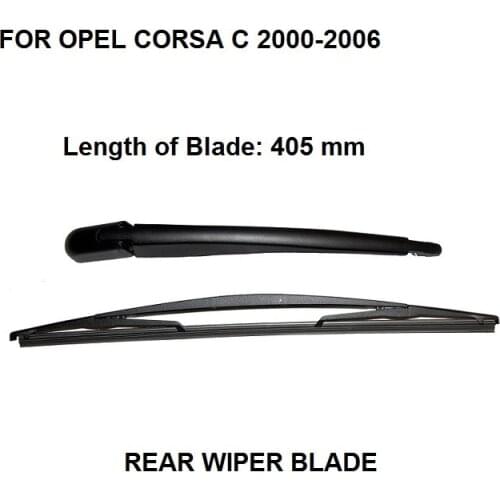Car Wiper For Vauxhall Opel Corsa C HB 00-06 Rear Windshield Window Wiper Arm + Blade Set New 405mm