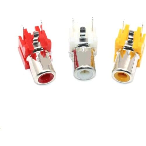 Free shipping 500PCS Tripod socket hole seat RCA Cinch AV audio input socket Audio socket