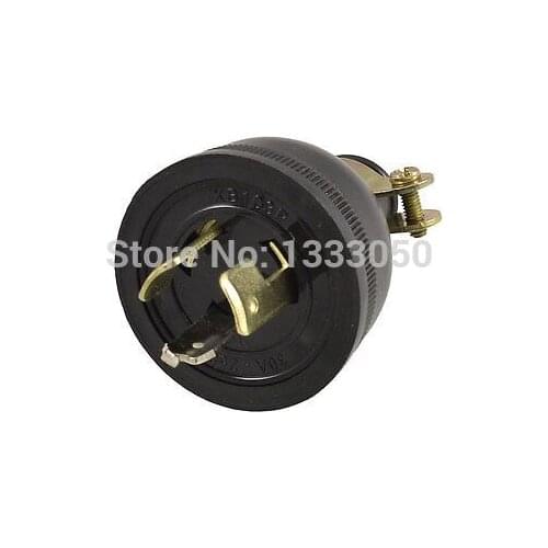 Free Shipping AC 250V 30A Screw Lock Generator Plug Socket 0.47" Cable Adapter