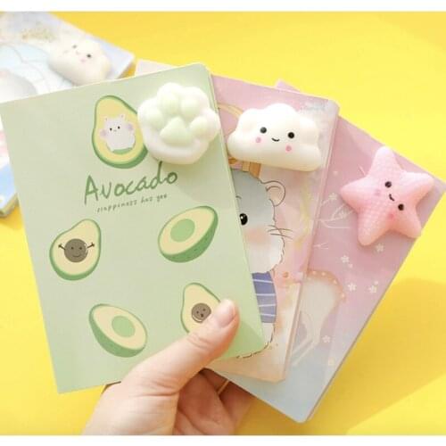 Lovely Soft Cover A6 Notebook Cartoon Grid Journal Diary Planner Agenda School Diary Student Work Accessory