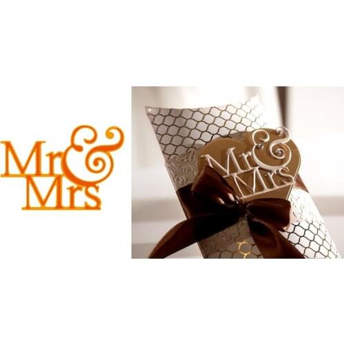 Letters Mr Mrs words Metal Cutting Dies for DIY Scrapbooking Photo Album Embossing Decoration Craft Die Cutting Template 2018