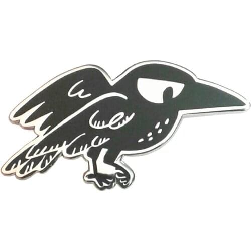 Black Crow Gothic Brooch Raven Accessories