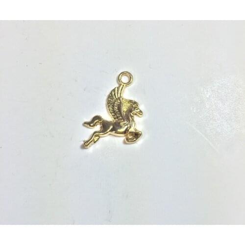 Eruifa 20pcs 16*21mm Nice Pegasus Horse Zinc alloy Charms Pendant Jewelry DIY Handmade Necklae 2 Colors