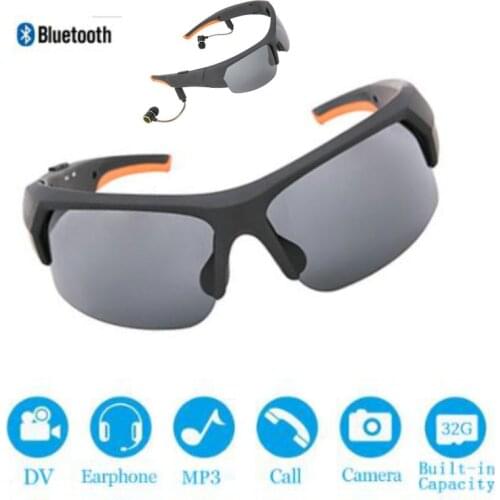 ET 1080P Bluetooth camera sunglasses headset built-in 32GB memory Bluetooth MP3 player photo video sports recorder