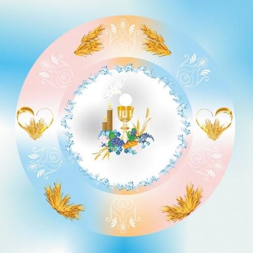 Laeacco Baby Shower Backdrop My First Communion JHS Pigeon Newborn Party Poster Photographic Background For Photo Studio