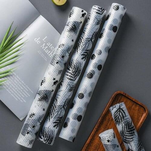 45X122 cm drawer mat oil-proof moisture kitchen table shelf liner mats cupboards pad paper non slip waterproof closet placemat