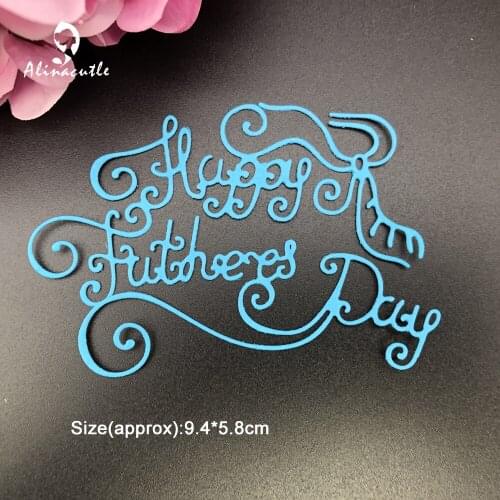 Metal Cutting Dies Happy Fathers Day DIY Scrapbooking Paper Craft Handmade Album Card Punch Art Dies Cut