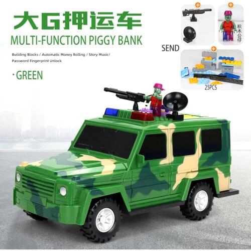 Big G Cash Truck Multi-Function Piggy Bank Electronic Password Coin ATM Bank Safe Box Auto Scroll Money Childrens Birthday Gift