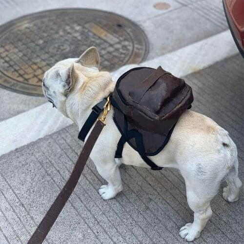 Fashion Dog Bag Cute Small Backpack Small And Medium-sized Dog PU Bags 2 size Backpack For Puppy Schnauzer Akita Pet Products