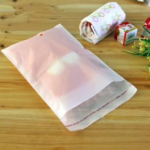 Milk White Plastic Self Adhesive Seal Bag Household Package Bag Socks Underwear Clothing Self adhesive Packaging Bags