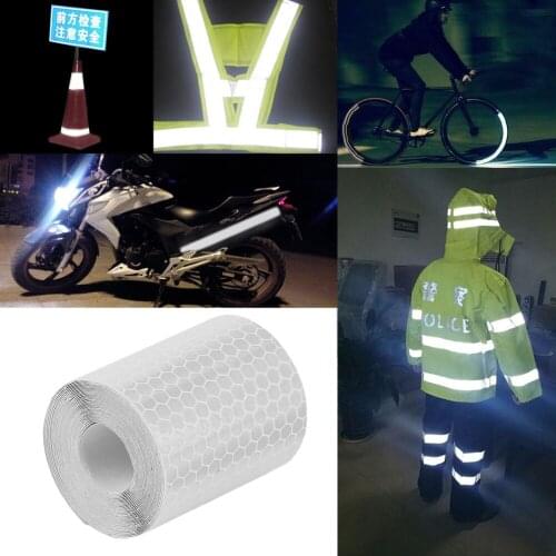 New 5cmx3m Reflective Safety Warning Conspicuity Tape Film Sticker Stickers Car Truck Motorcycle Cycling Reflective Tape