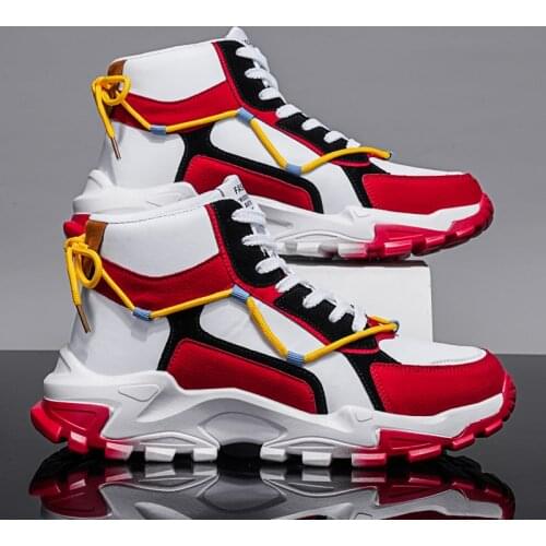 New Boots Men Casual Damping Shoes High Top Fashion Sneakers Men Hip Hop Shoes Mens Vulcanized Shoes Canvas Sneakers