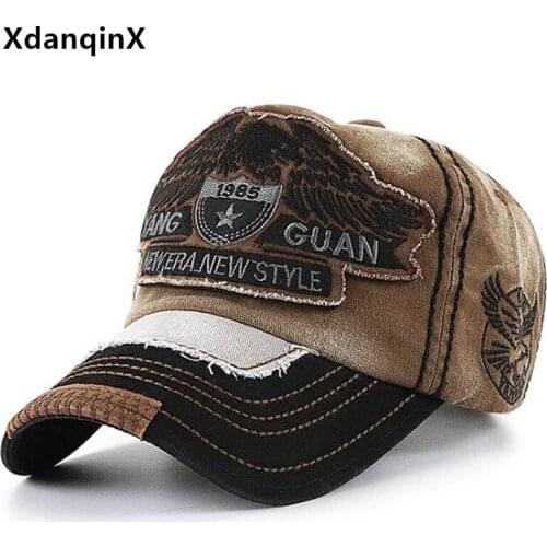 XdanqinX new cotton baseball caps for men women embroidery washed sports cap childrens hat snapback cap Boys girls hip hop hats