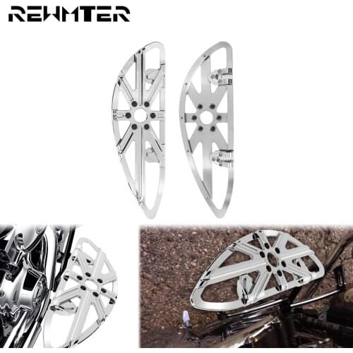 Motorcycle Front Footpegs Driver Floorboard Footrest Pedal Chrome For Harley Touring Electra Glide Road King Softail FLSTF FLHR