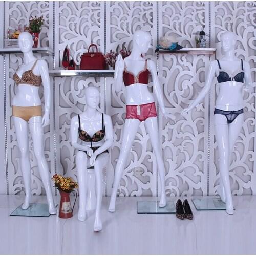 Factory Direct Sell Gloss White Color Mannequin Full Body Female Model On Promotion