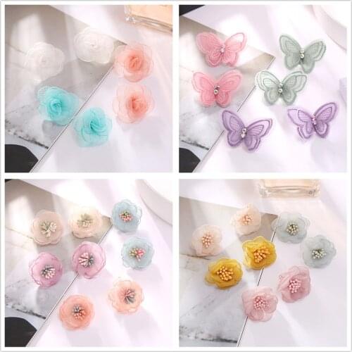 Fashion Trendy Stunning Butterfly Embroidery Lace Flowers Earrings For Women Jewelry Fashion Statement Earrings Accessories Hot