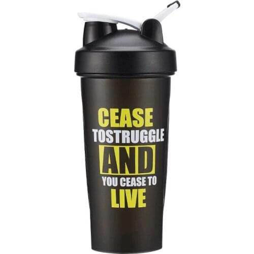 Lanke Protein Shaker Bottle with Stirring Ball for Sports, Portable Sports Water Bottle Mixing Whey Protein Bpa Free, 650ml