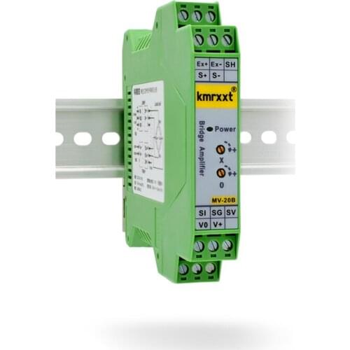 Precision weighing transmitter strain bridge measuring force, pressure, tension millivolt mV signal amplifier 0-20mA +-10V