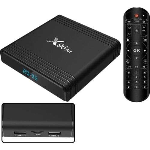 X96Air Set-Top Box S905X3 Quad Core ARM Cortex A53 4G+64G Android 9.0 with BT+2.4G+5G WiFi Network TV Box Player