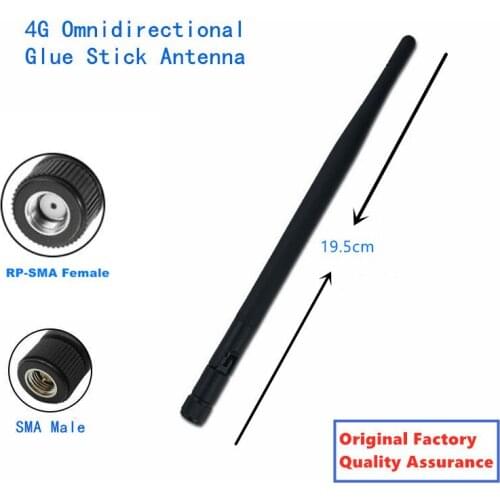 New Omnidirectional wireless module RF 5dBi gain 2G 3G 4G LTE glue stick antenna SMA Female Male inner needle hole RG174