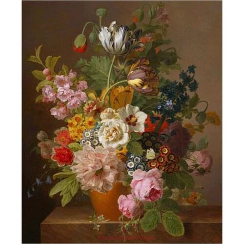 Needlework for Embroidery DIY French DMC High Quality - Counted Cross Stitch Kits 14 ct Oil painting Van Dael - Bouquet