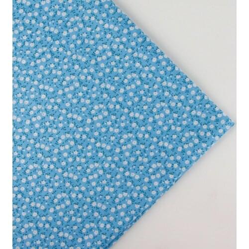 158cm x half meter blue small flower print cotton fabric bundle DIY handmade quilt patchwork fabrics